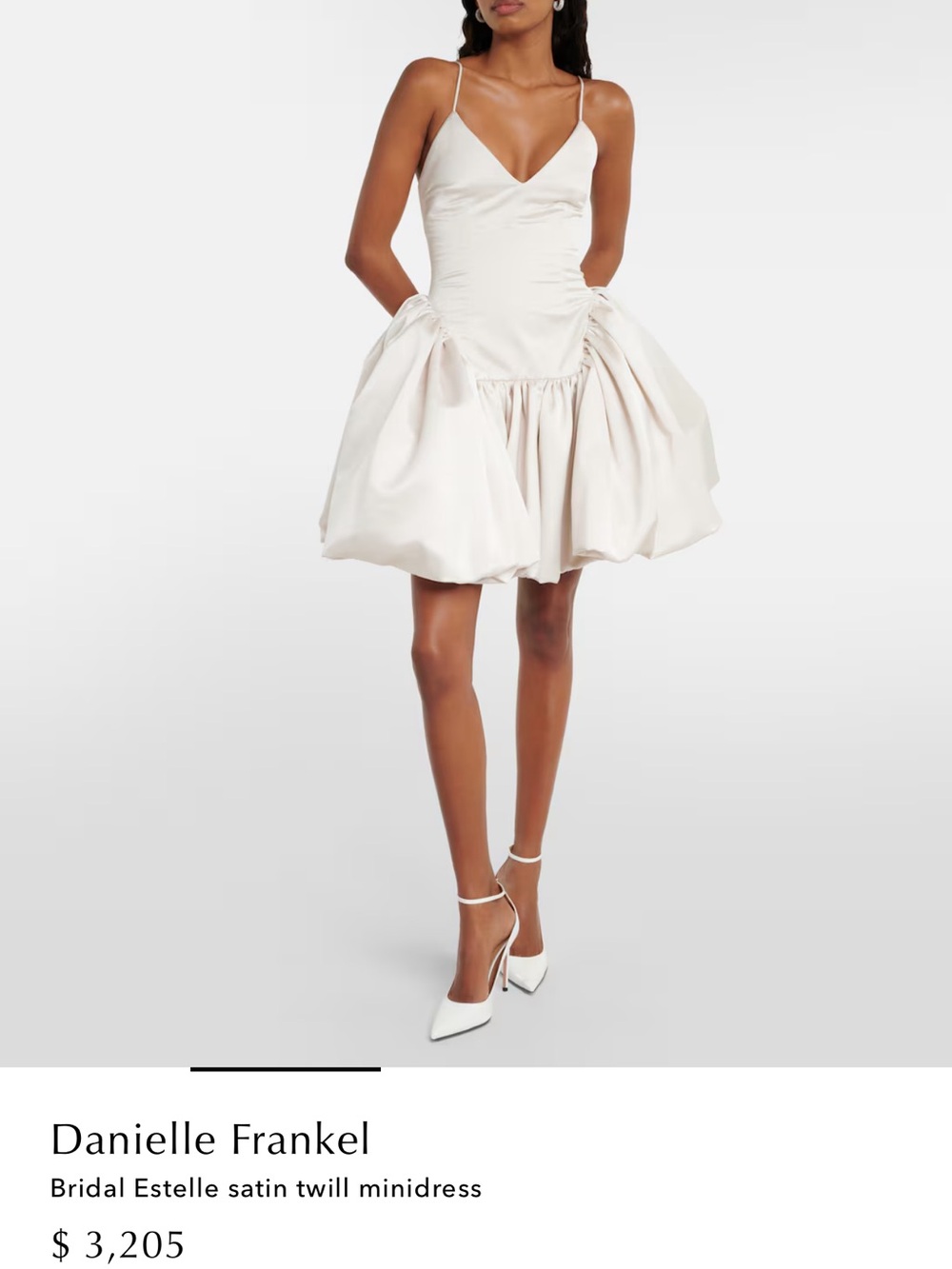Danielle Frankel Bridal Estelle Satin Twill Minidress